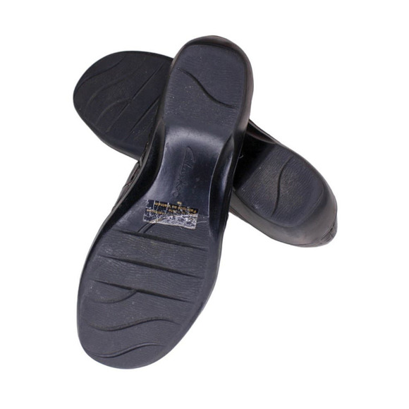 Clarks Bendables Brown Croc Embossed Faux Leather Slip Ons Loafer Clog - Picture 5 of 5